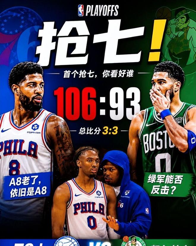 76人史诗级逆转逼平凯尔特人 抢七大战一触即发